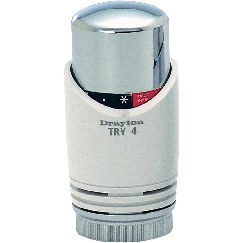 Termostatska glava TRV 4 Classic, bijela/krom slika
