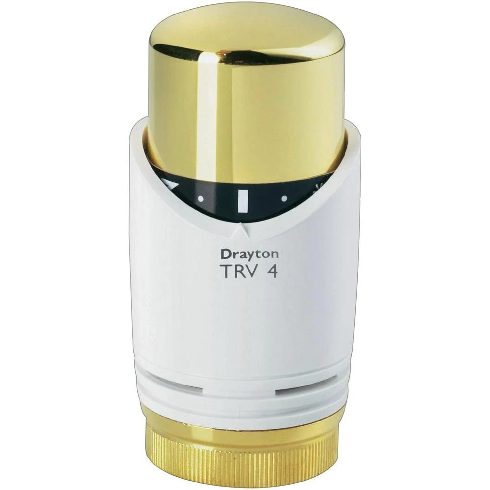 Termostatska glava TRV 4 Classic, bijela/zlatna slika