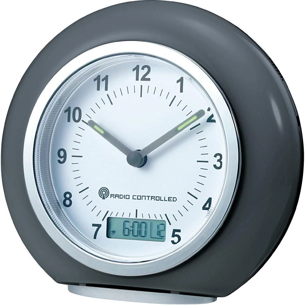 Radijski kontrolirani budilnik s analognim i digitalnim prikazom slika