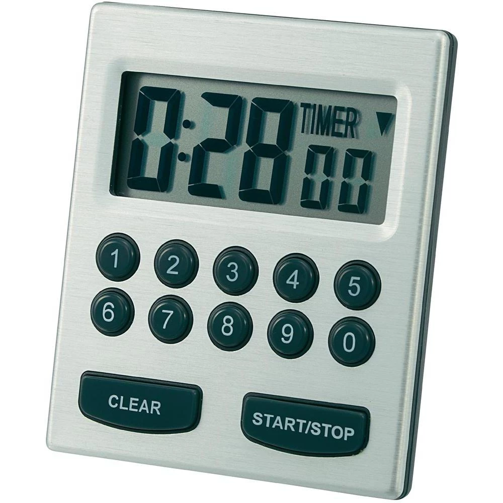 Metalni mjerač vremena s jednom tipkom slika