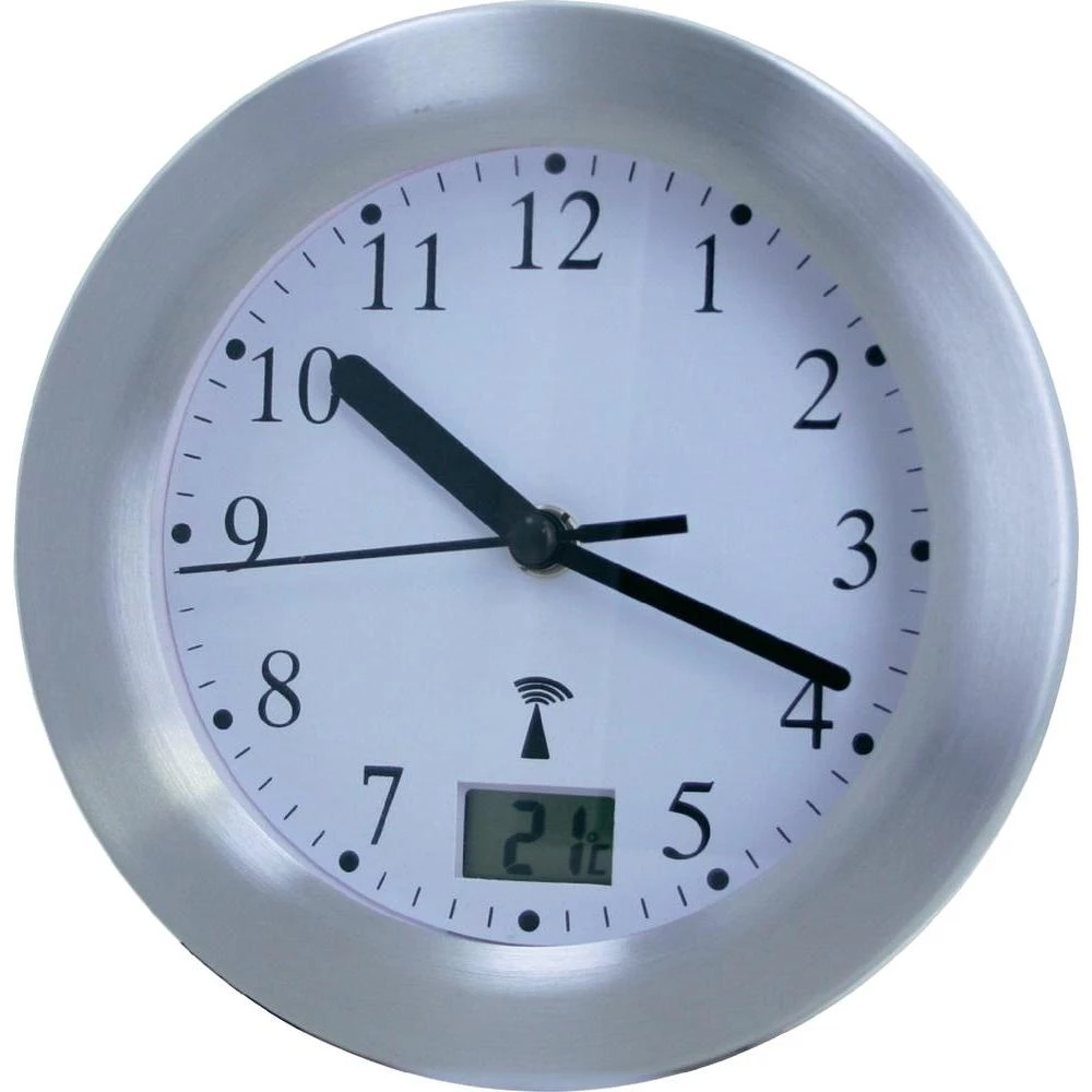 Radijski kontrolirani sat za kupaonice i vlažne prostorije,aluminij slika