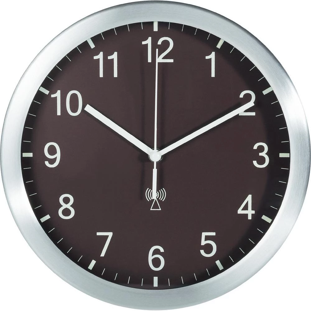 Radijski kontrolirani zidni sat, aluminij slika