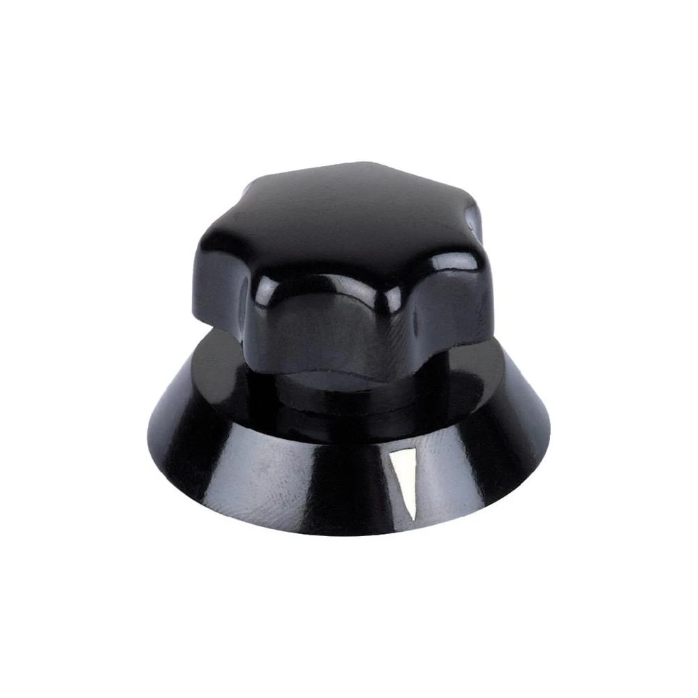 Mentor Rotirajuće dugme sa staklom za pokazivanje, crni, promjer osi 6 mm slika