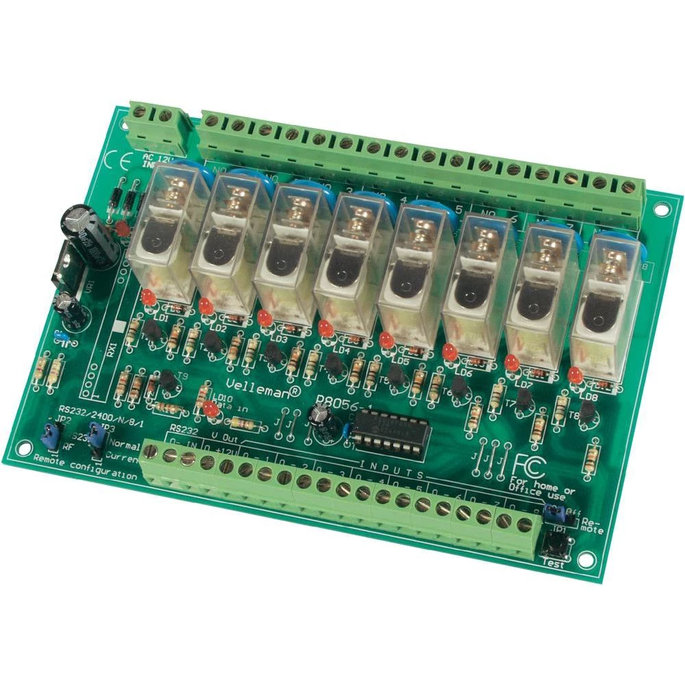 Daljinjsko vodena 8-kanalna relejna kartica - K8056 Velleman slika