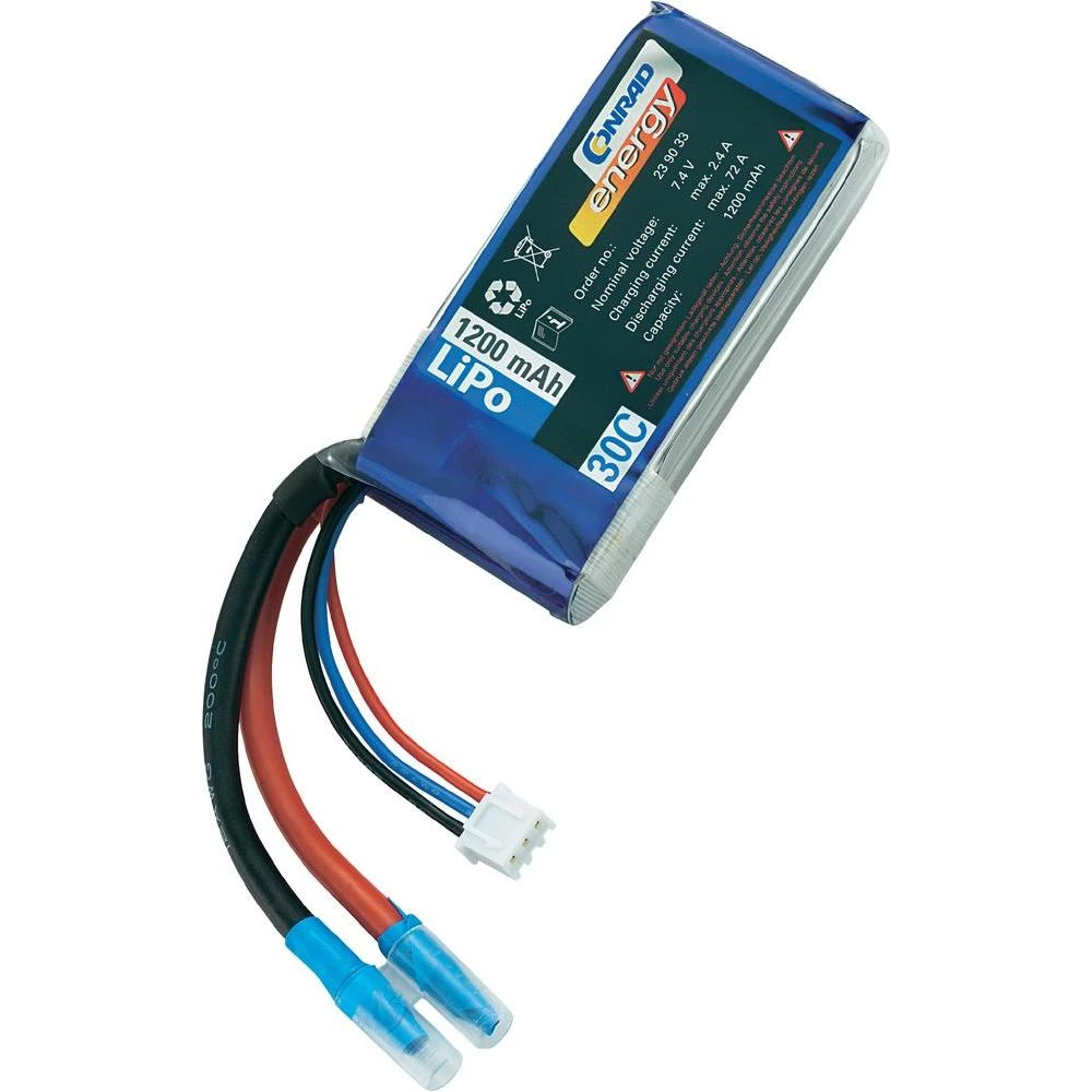 Conrad energy LiPo akumulator 7.4 V / 1200 mAh (30 C) / slika