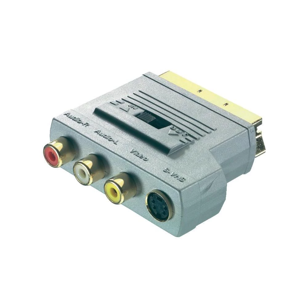 SCART za zvuk i sliku/3 cinch+S-VHS adapter slika