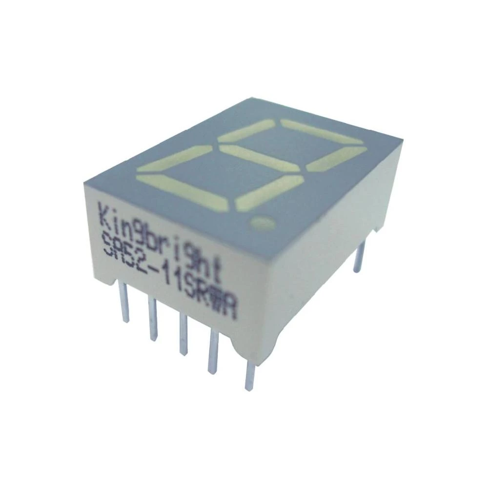 7 segmentni LED prikaz Kingbright SA56-11SRWA visina brojki14 mm crvena 21 mcd slika