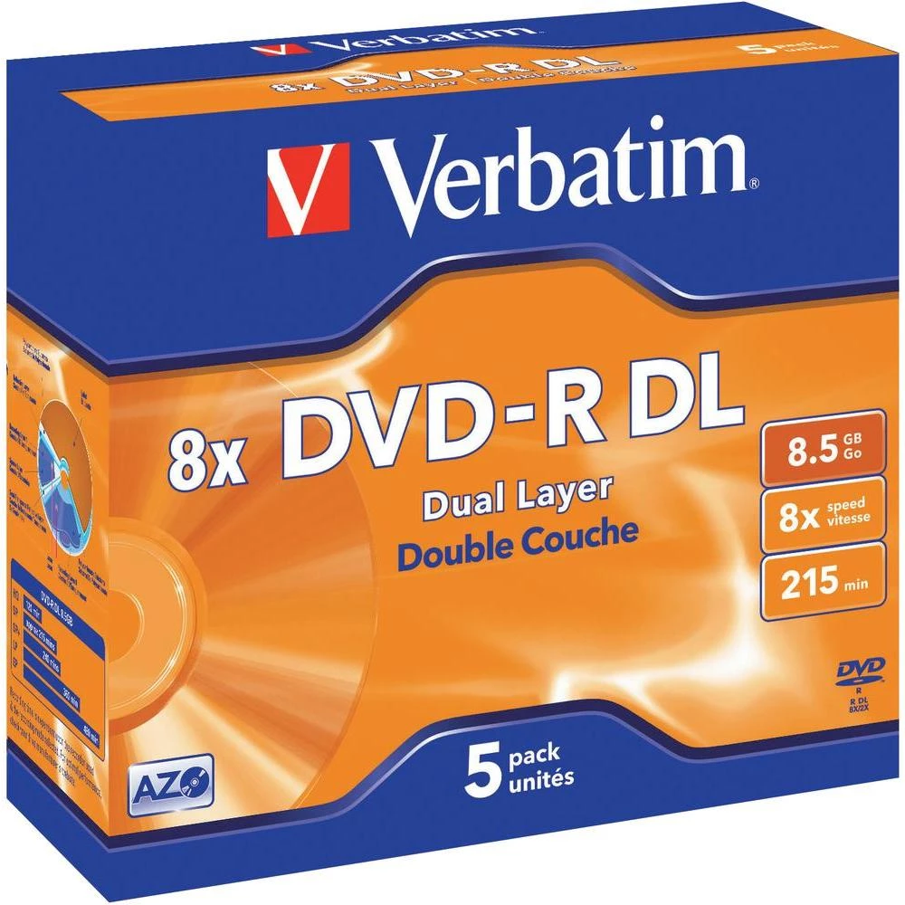 Verbatim Prazni DVD DL 435965 Stück8.5 GB240 minEtiketa slika