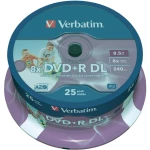 Prazni DVD+R DL mediji Verbatim 43667, 25 komada, 8,5 GB, 240 min, mogućnost pri