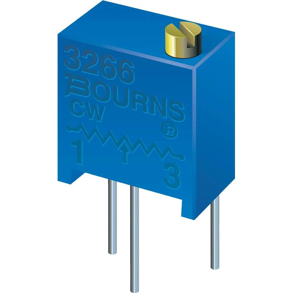 Bourns Trimer THT 3266W 0,25 W, stojeći, 3266W-1-104LF, regulacija gore, 10 slika
