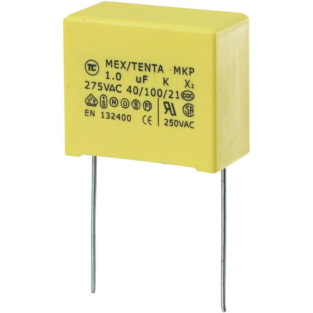 MKP Kondenzator x 2 (DxŠxV) 26.5 x 14 x 20 mm raster 22.5 mm 1F275 V/AC 10 % slika