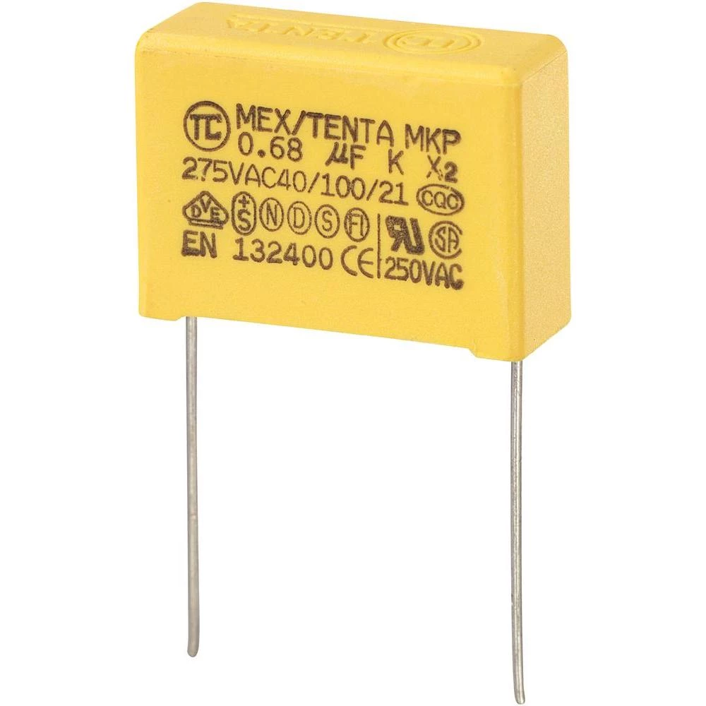 MKP Kondenzator x 2 (DxŠxV) 26.5 x 10 x 19 mm raster 22.5 mm 0.68F 275 V/AC 10 slika
