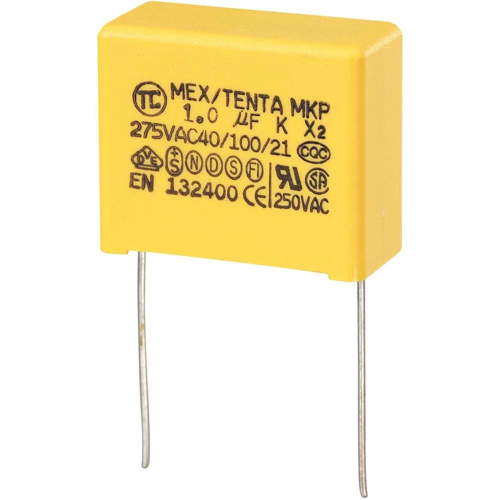 MKP Kondenzator x 2 (DxŠxV) 26.5 x 12.5 x 21.5 mm raster 22.5 mm 1F 275 V/AC 10 slika