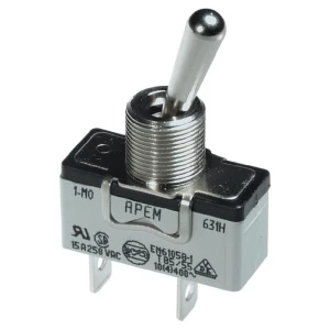 APEM sklopka s ručkom za jakustruju 250 V/AC 657H/2 3 x (uklop)/isklop/(uklop) 1 slika
