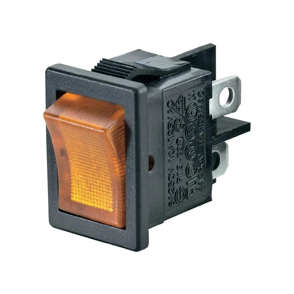 SCI Klecna sklopka, 10 A R13-73C-02 žuta Dvopolni uklop/isklop 250 V/AC 6 A slika