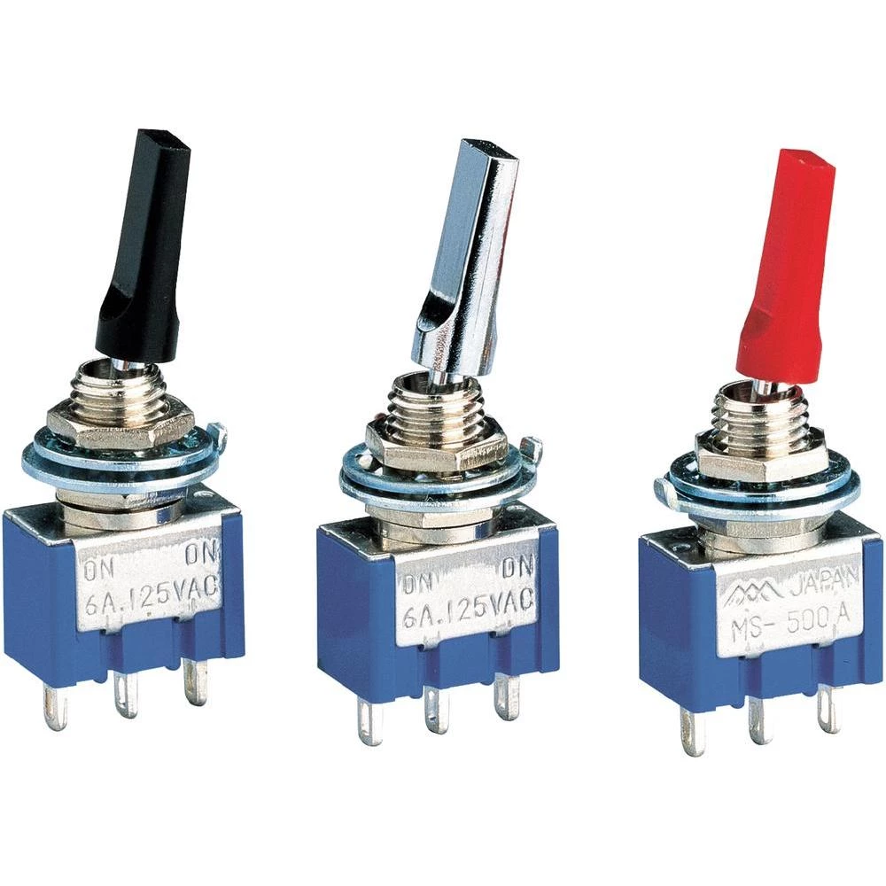 Miyama Minijaturna prevjesna sklopka 250 V/AC 3 A s plosnatom ručkom MS 500 F-MF slika