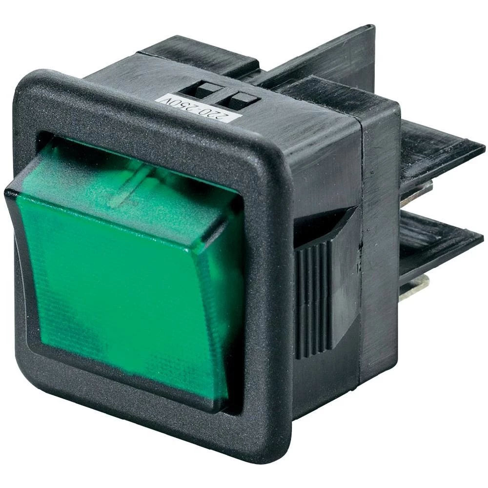 SCI Klecna sklopka 250 V/AC 10A R13-105B-01 zelena AC uklop/isklop slika