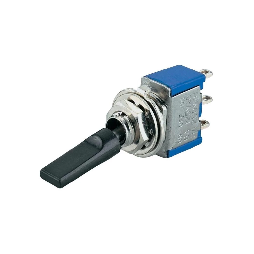 SCIPrevjesna sklopka 250 V/AC3 A 1-polna TA102G1 crna LEVER1 x uklop/uklop slika