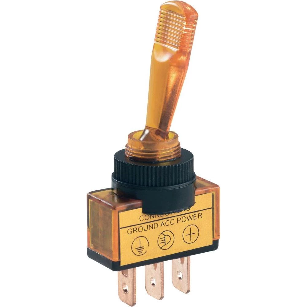 SCI Automobilski prevjesni prekidač sa Beleuchtung 12 V/DC 20 A ASW-13D 20 žuti slika