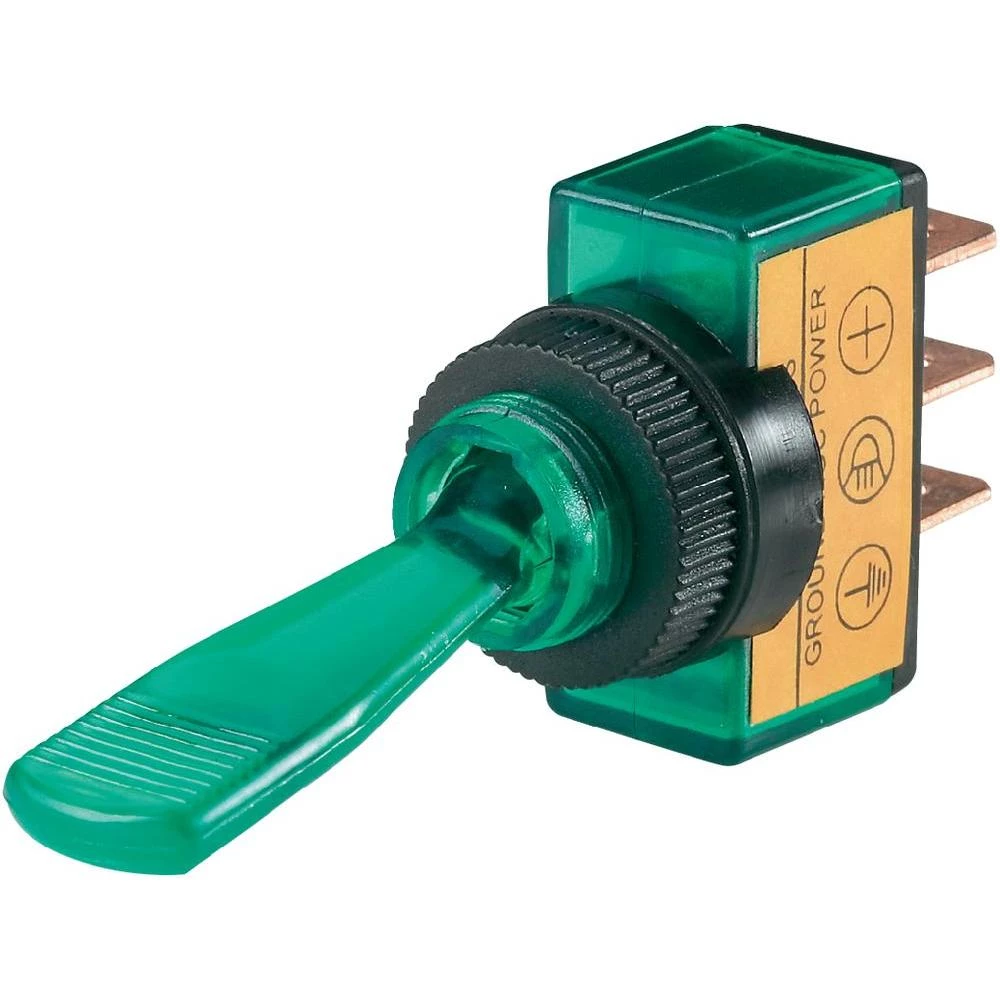 SCI Automobilski prevjesni prekidač sa Beleuchtung 12 V/DC 20 A ASW-13D 20 zelen slika