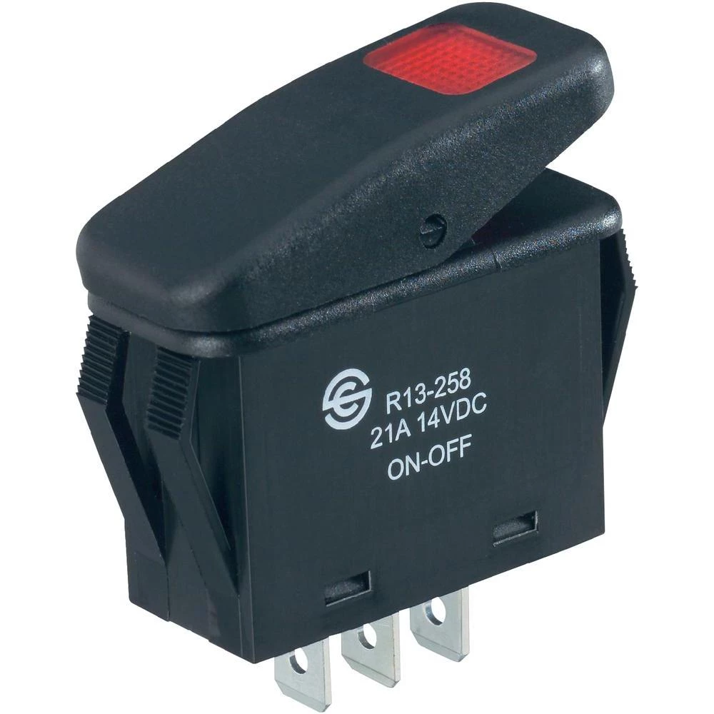 SCI Klecna sklopka 14 V/DC 21 AR13-258B B/R crveni uklop/isklop slika