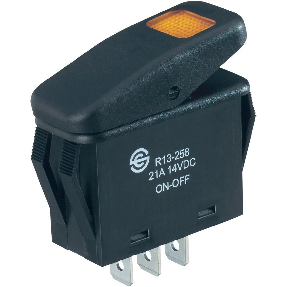 SCI Klecna sklopka 14 V/DC 21 AR13-258B B/R žuti uklop/isklop slika