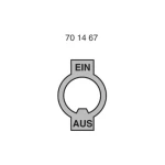 Marquardt Tabla za ukljapljanje i izklapljanje (Š x V) 16 mmx 28 mm, niklovani m