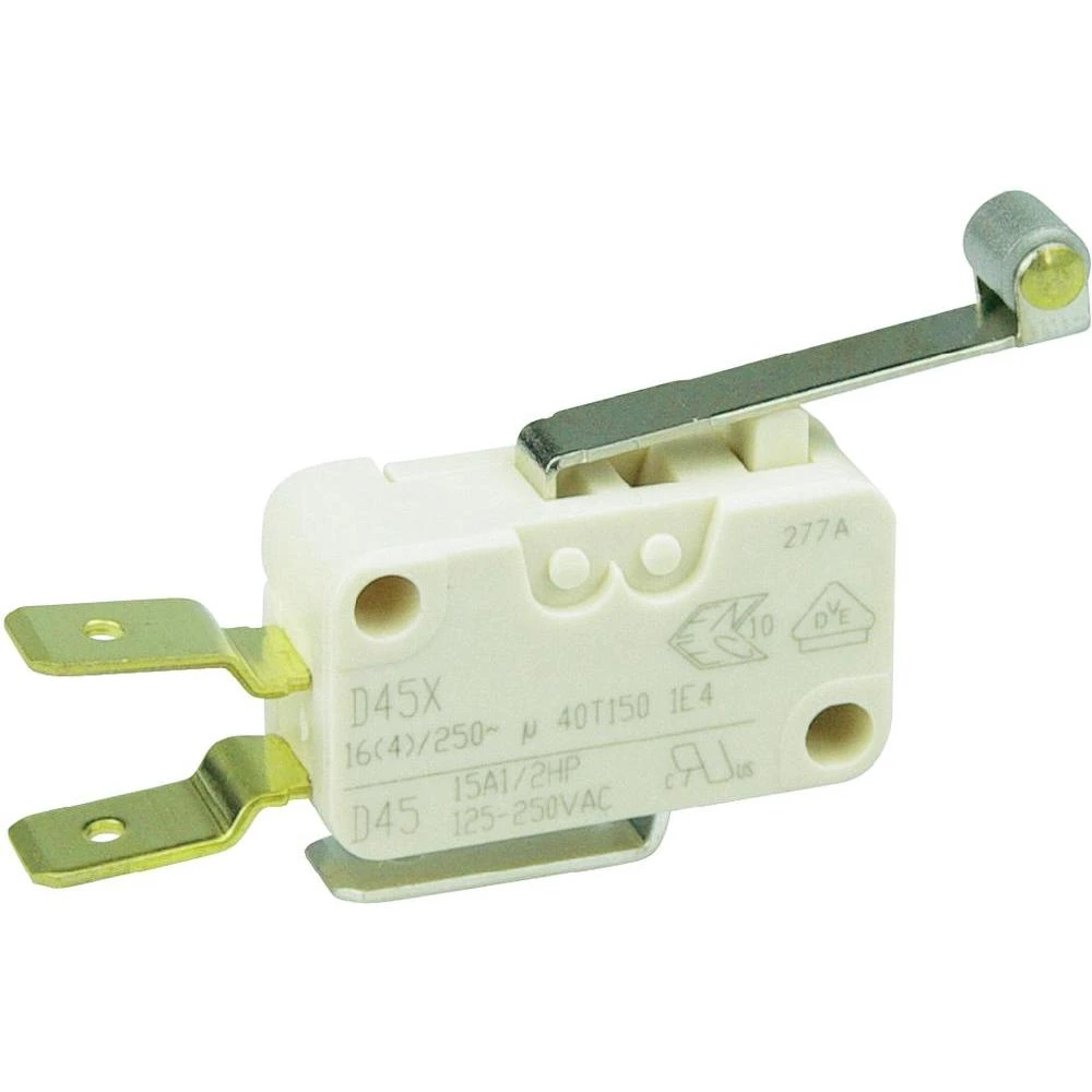 Cherry SW-tches Minijaturni prekidač D4 250 V/AC D45U-V3RD 1preklopni kontakt slika