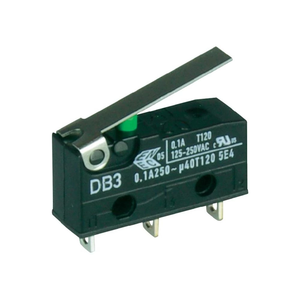 Cherry SW-tches Subminijaturni prekidač 250 V/AC DB3 DB3C-A1LB 1 preklopni konta slika