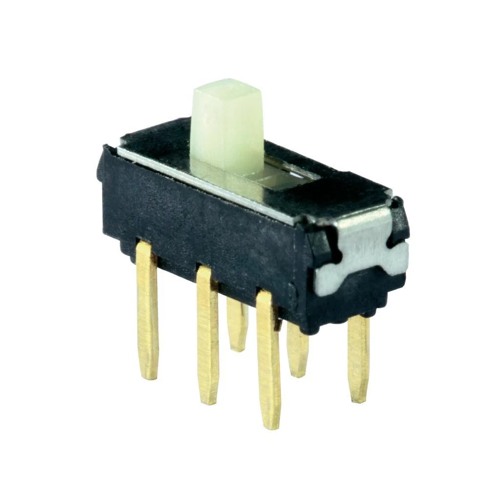 Knitter-Switch Klizajuči prekidačmmP 221B 2 x uklop/uklop 6V/DC 200 mA slika