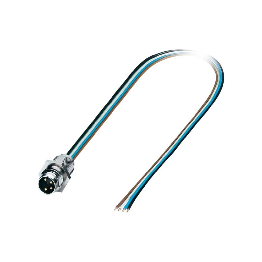 M12 Aktuatorsko-senzorski ugradbeni utični konektor, br. polova: 8 slika