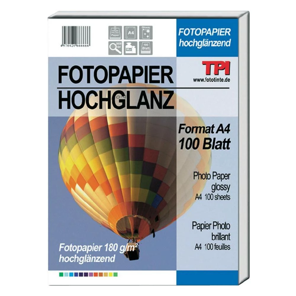 TPI TPI FOTO PAPIR A4, 180g, 100 listova, sjajan slika