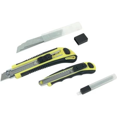 Univerzalni nož sa izvlaćnim rezilom i mekanom ručkom, 2 komada slika