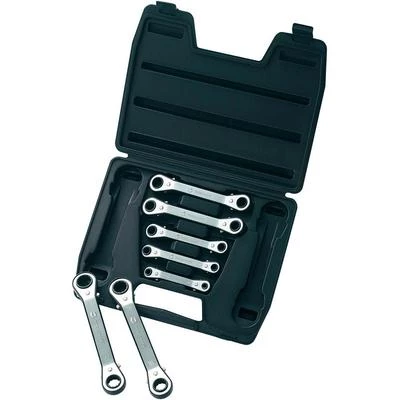 Komplet prstenastih ključeva sa zapinjačem 7-dijelni. slika