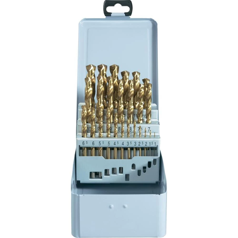 25-dijelni komplet HSS-TIN spiralnih svrdla prema standardu DIN 338 RN slika