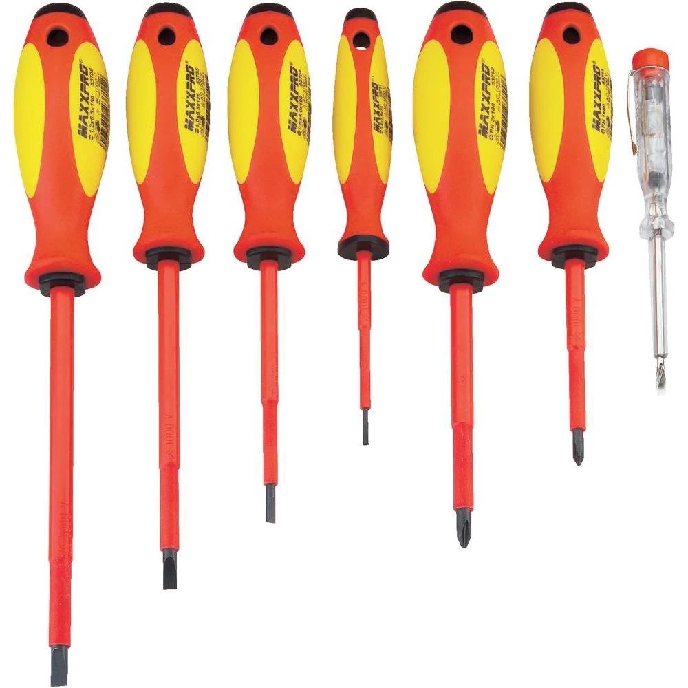 Prorez/Krstasti prorez PZ, 7-dijelni komplet odvijača s oznakom ispitane sigurno slika