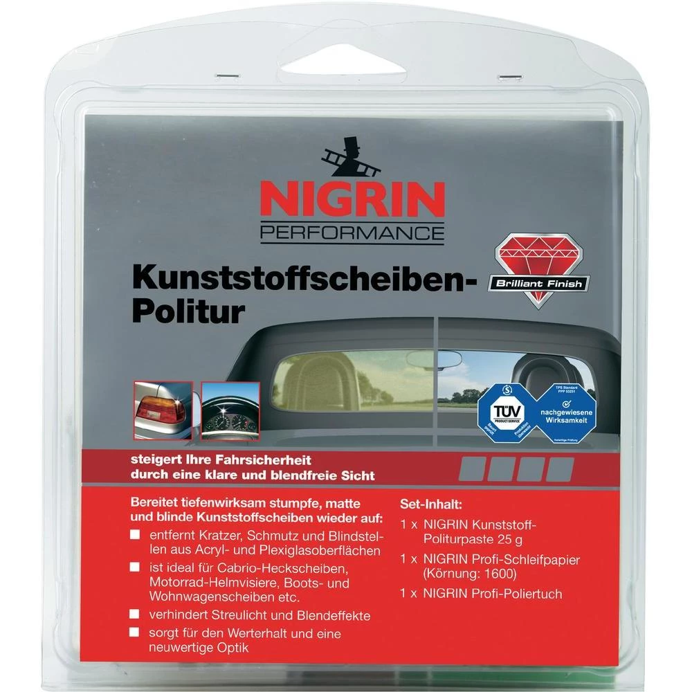 Polirno sredstvo za stakla izumjetne mase Nigrin Performance73914, 1 komad slika