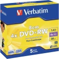 Verbatim VERBATIM DVD+RW 8CM 1,4GB, 4 x 5 komada JC slika