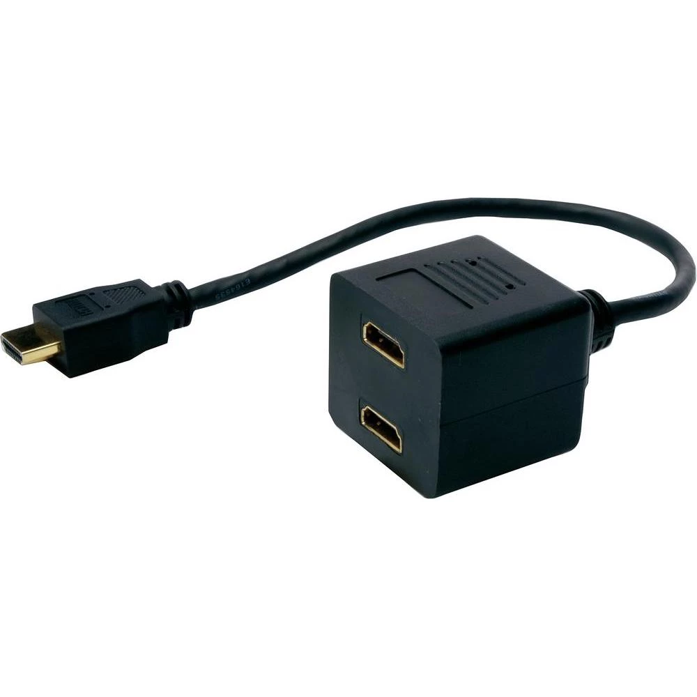 HDMI razdjelni kabal koji se dijeli na 2 x HDMI, dužina 20 cm slika