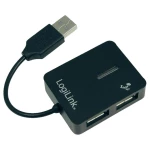 Razdjelnik s 4 vrata USB 2.0 LogiLink, crne boje