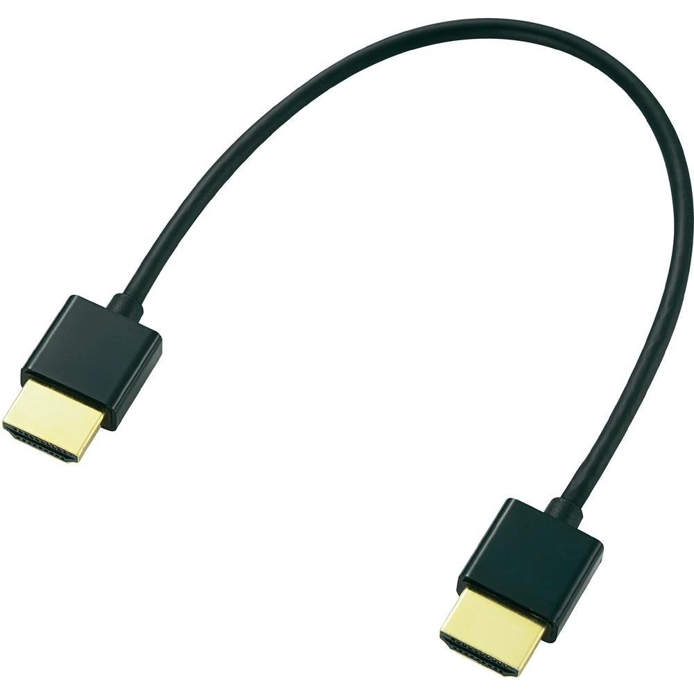HDMI okrugli kabal velike brzine s Ethernet standardom od 0,2 m, crni slika