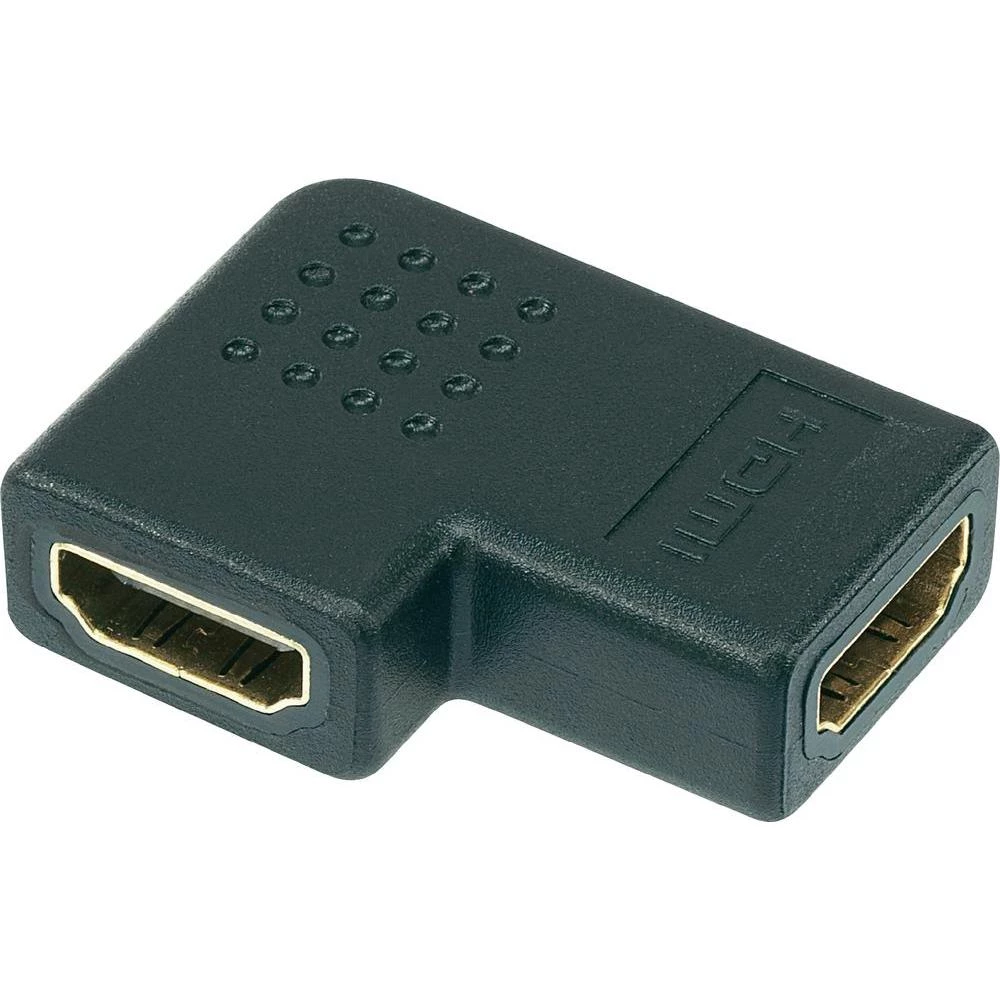 HDMI spojka L oblika, kratka,pod uglom od 90° slika