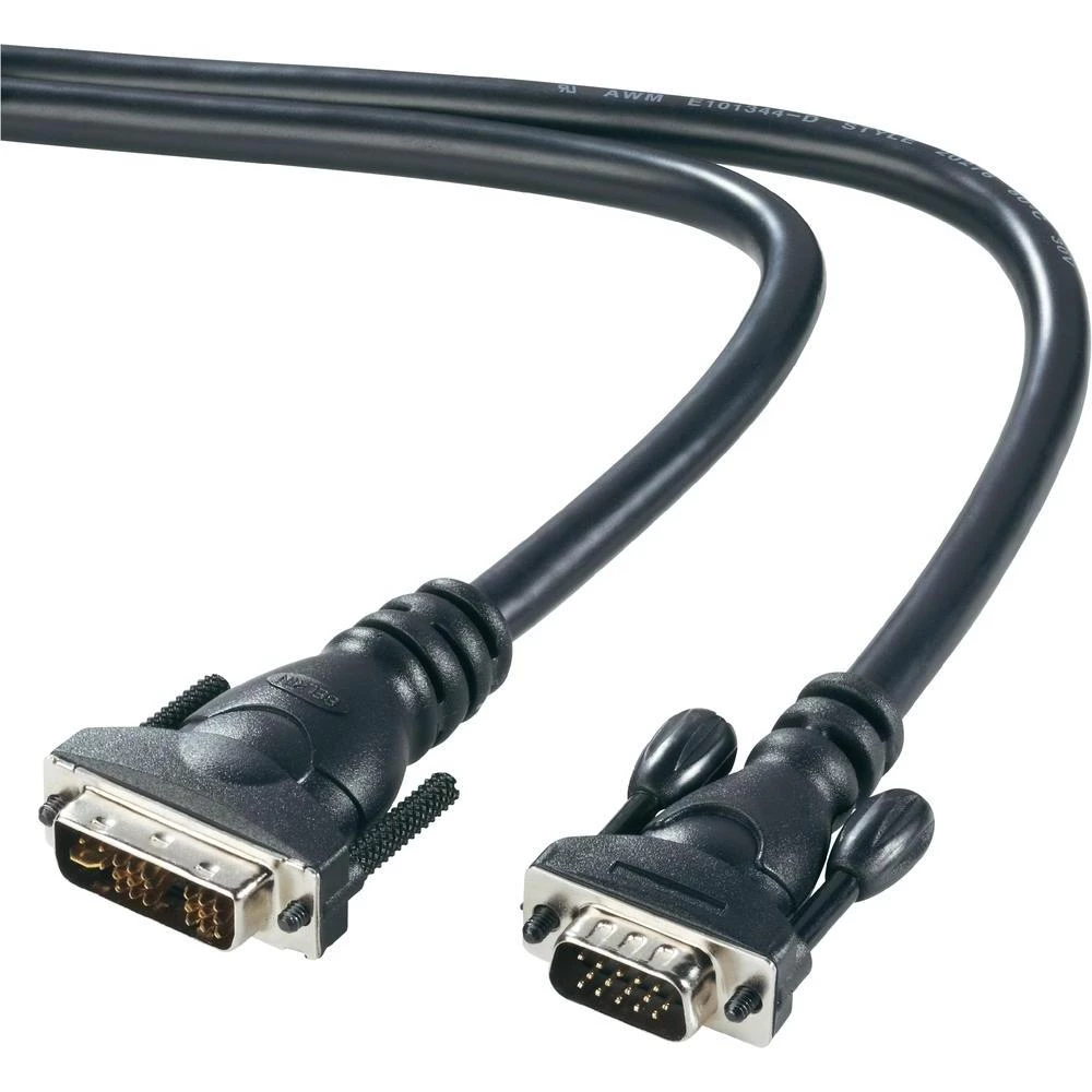 Adapterski kabal Belkin, DVI-ISinglelink/VGA, 3 m, crne boje slika