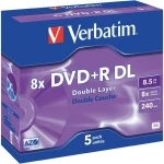 Prazni DVD+R 8,5 GB Verbatim,kutija s 5 komada