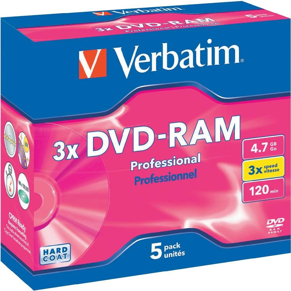 Verbatim VERBATIM DVD-RAM 4.7GB, 3 x 5 komada slika