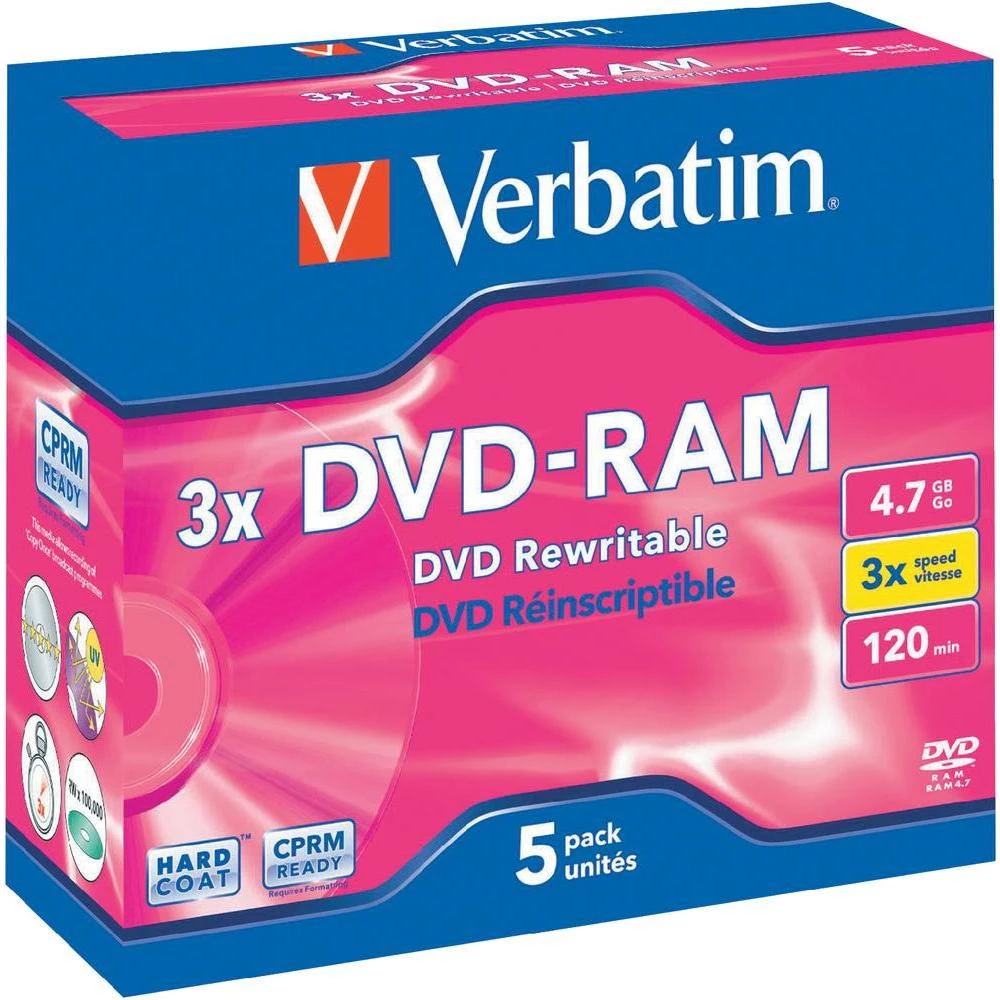 Verbatim VERBATIM DVD-RAM 4.7GB, 3 x 5 komada slika