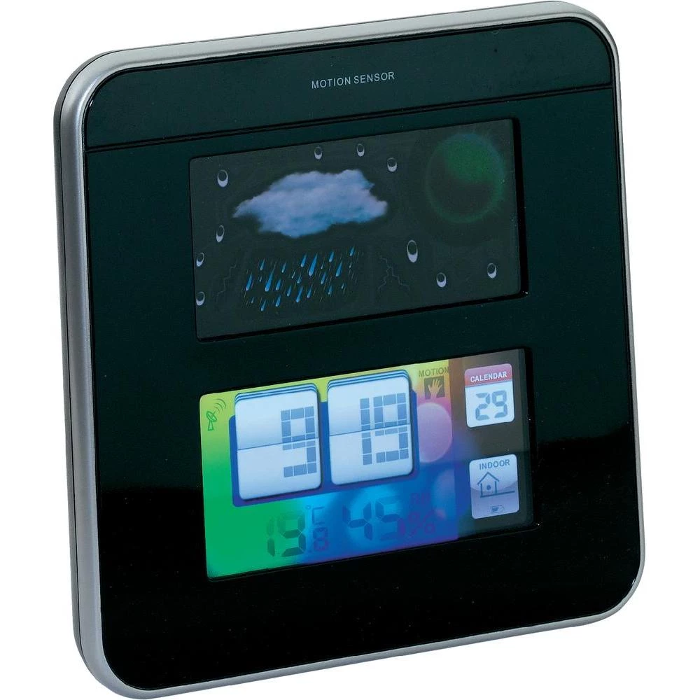 Bežična meteorološka stanica sa zaslonom u boji, digitalna,13,5 cm x 13,5 cm, cr slika