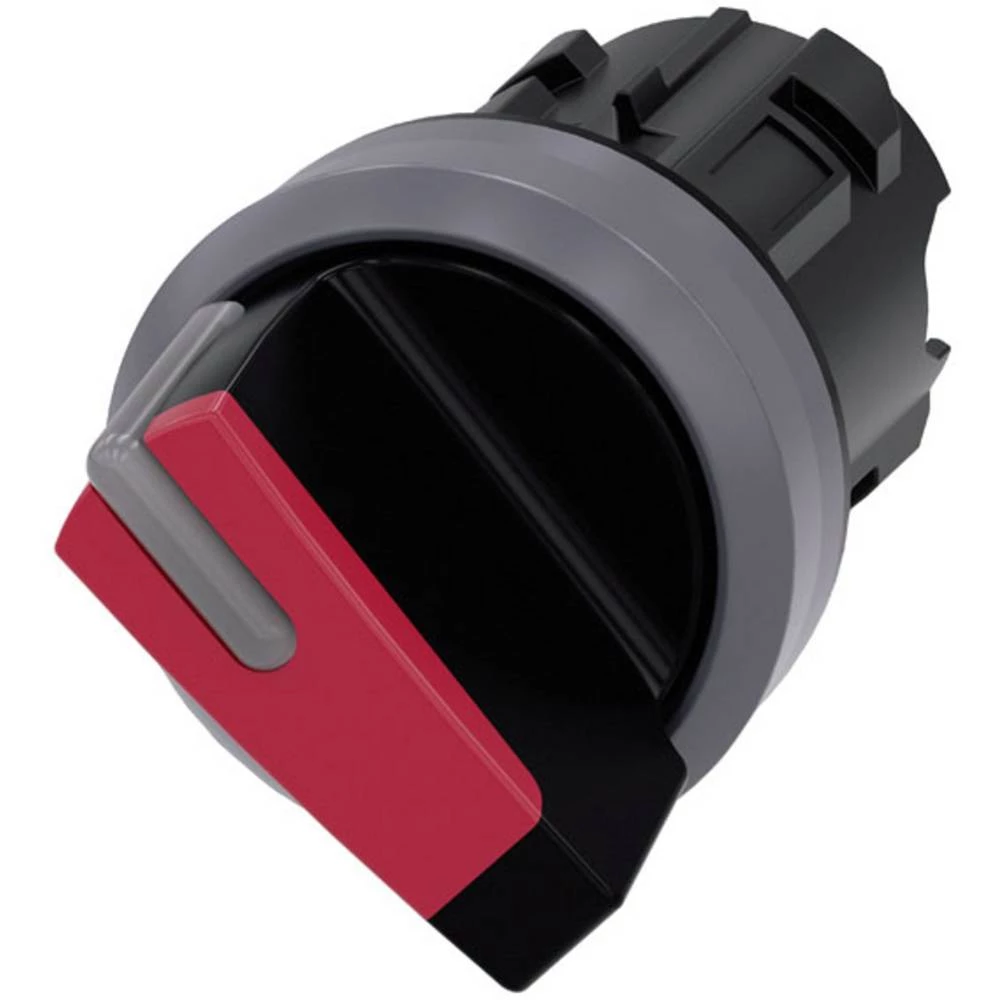 Siemens 3SU1032-2BC20-0AA0 preklopni prekidač prednji prsten od metala, osvjetljen geg pješčano-siva, crvena 1 x 45 °  1 St. slika