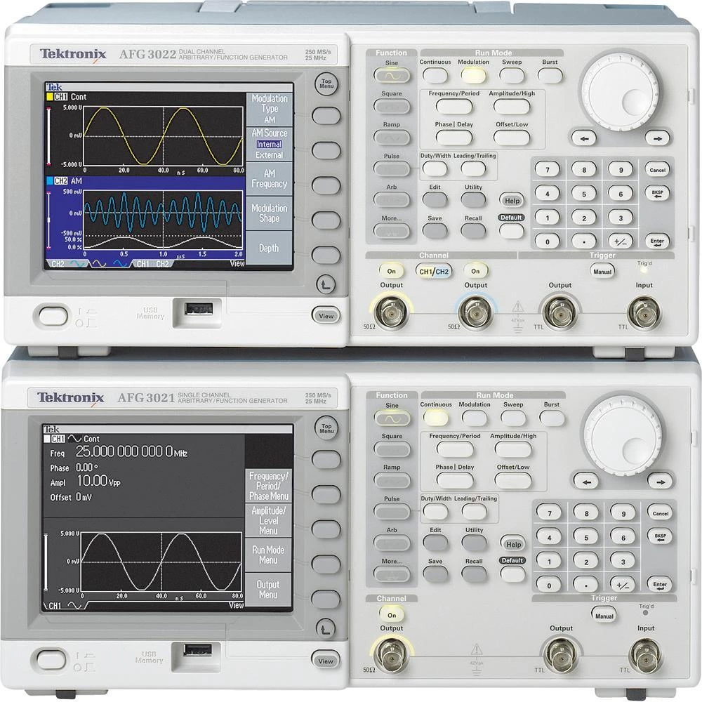 Funkcijski generator Tektronix AFG3022B, 1 uHz - 25 MHz, tip kanala: 2, USB-suče slika