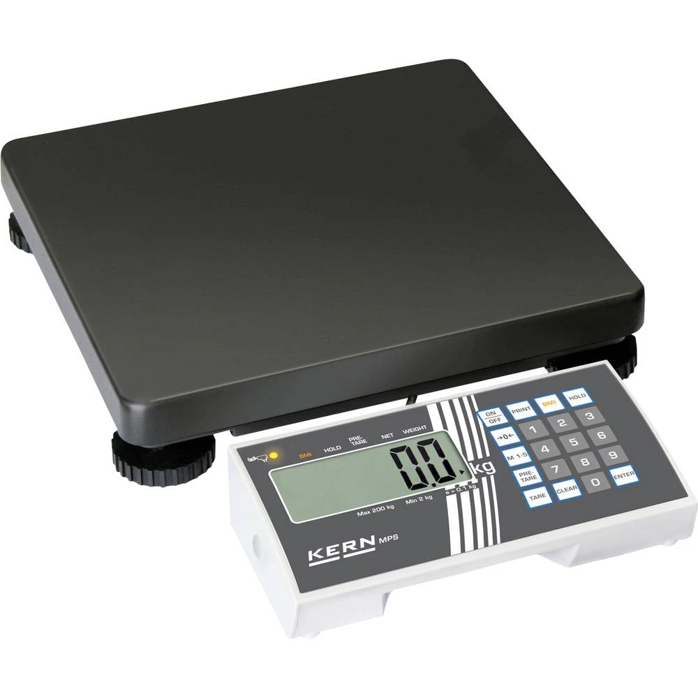 Kern osobna vaga digitalni Opseg mjerenja (kg)=200 kg crna, siva provjerljiva, može se kalibrirati slika